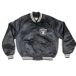 Vintage Chalk Line XL Oakland Las Vegas Raiders Starter Style Spellout Jacket